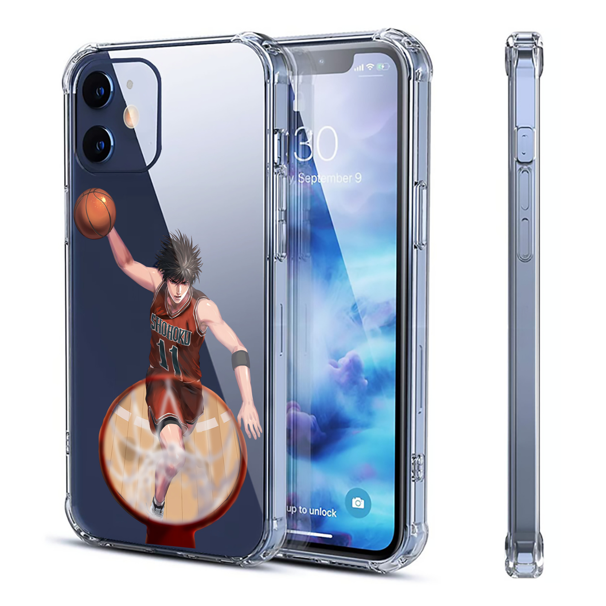 （画像用） SLAM DUNK／スラムダンク 【iPhone 12シリーズ対応】透明スマホケース（クリアソフトケース）